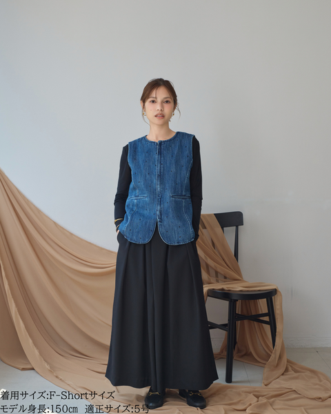 画像をギャラリービューアに読み込む, 小柄ブランド/低身長ブランド/低身長/小柄/スカンツ/スカート見え/パンツ/低身長スカンツパンツ/万能アイテム/小柄パンツ/低身長ボトムス/オールシーズン