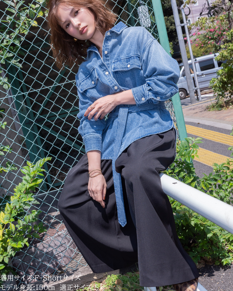 画像をギャラリービューアに読み込む, 小柄ブランド/低身長ブランド/低身長/小柄/スカンツ/スカート見え/パンツ/低身長スカンツパンツ/万能アイテム/小柄パンツ/低身長ボトムス/オールシーズン