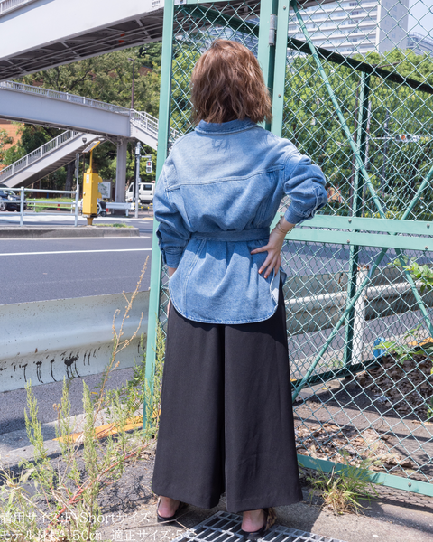 画像をギャラリービューアに読み込む, 小柄ブランド/低身長ブランド/低身長/小柄/スカンツ/スカート見え/パンツ/低身長スカンツパンツ/万能アイテム/小柄パンツ/低身長ボトムス/オールシーズン