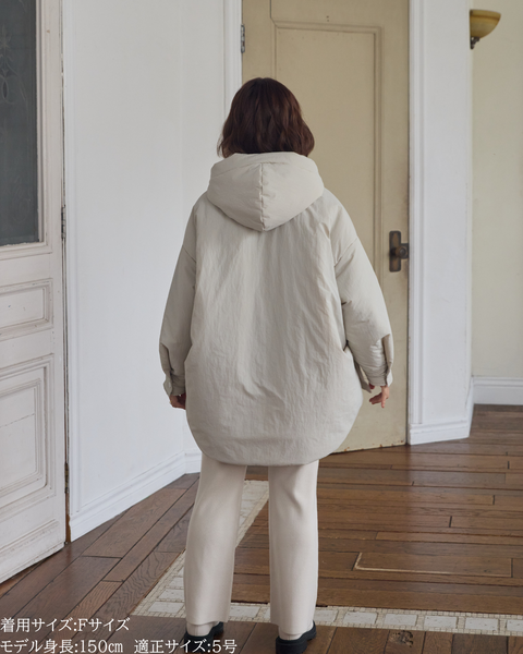 画像をギャラリービューアに読み込む, 低身長向けアウター/低身長向けコート/小柄アウター/小柄コート/アウター/コート/低身長/2025AW/パッファーコート/中綿コート/リボン/コーチ風ジャケット