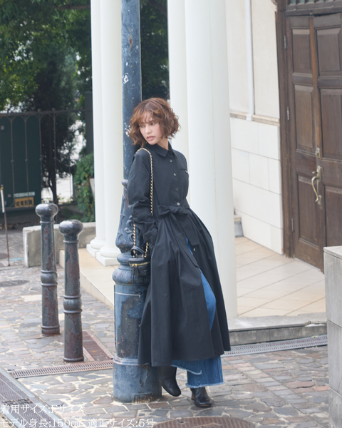 画像をギャラリービューアに読み込む, 小柄ワンピース/低身長ワンピース/こコットンワンピース/低身長シャツワンピース/パリジェンヌ/羽織/147cm