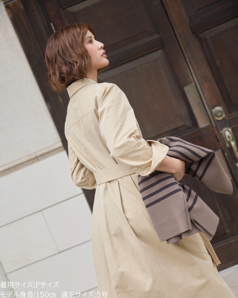 画像をギャラリービューアに読み込む, 小柄ワンピース/低身長ワンピース/こコットンワンピース/低身長シャツワンピース/パリジェンヌ/羽織/147cm