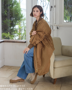 低身長向けアウター/低身長向けコート/小柄アウター/小柄コート/アウター/コート/低身長/2025AW/MA-1/MA-1ドレスコート/中綿コート