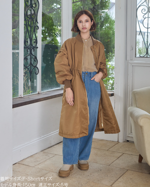 低身長向けアウター/低身長向けコート/小柄アウター/小柄コート/アウター/コート/低身長/2025AW/MA-1/MA-1ドレスコート/中綿コート