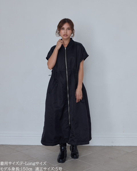 画像をギャラリービューアに読み込む, 低身長向けアウター/低身長向けコート/小柄アウター/小柄コート/アウター/コート/低身長/2025AW/MA-1/MA-1ドレスコート/中綿コート