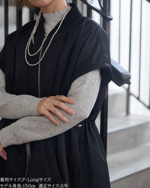 画像をギャラリービューアに読み込む, 低身長向けアウター/低身長向けコート/小柄アウター/小柄コート/アウター/コート/低身長/2025AW/MA-1/MA-1ドレスコート/中綿コート