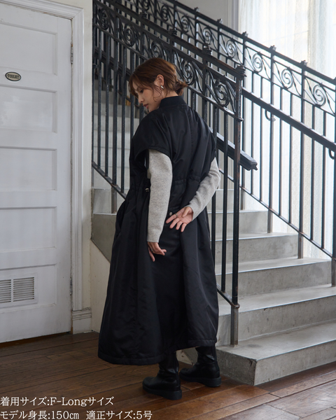 画像をギャラリービューアに読み込む, 低身長向けアウター/低身長向けコート/小柄アウター/小柄コート/アウター/コート/低身長/2025AW/MA-1/MA-1ドレスコート/中綿コート