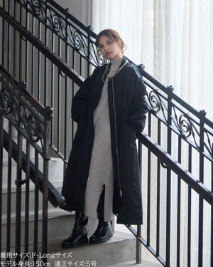 低身長向けアウター/低身長向けコート/小柄アウター/小柄コート/アウター/コート/低身長/2025AW/MA-1/MA-1ドレスコート/中綿コート