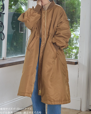 低身長向けアウター/低身長向けコート/小柄アウター/小柄コート/アウター/コート/低身長/2025AW/MA-1/MA-1ドレスコート/中綿コート