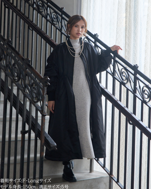 低身長向けアウター/低身長向けコート/小柄アウター/小柄コート/アウター/コート/低身長/2025AW/MA-1/MA-1ドレスコート/中綿コート
