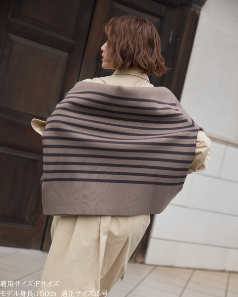 画像をギャラリービューアに読み込む, 低身長向けトップス/低身長用/小柄ワトップス/小柄用/147㎝/SSサイス/XSサイズ/ボーダーニット/ニット/低身長ニット/短丈/秋冬春/深V