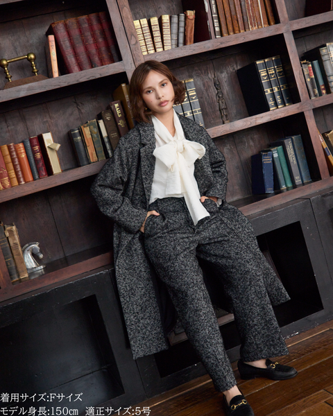 画像をギャラリービューアに読み込む, 小柄ブランド/低身長ブランド/低身長/小柄/小柄シャツ/ブラウス/ボウタイブラウス/リボンブラウス/取り外し可能/セルロース生地/上質素材/147㎝/Sサイズ