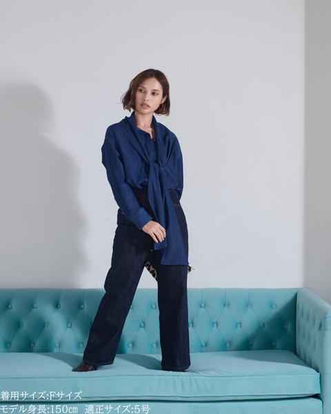 画像をギャラリービューアに読み込む, 小柄ブランド/低身長ブランド/低身長/小柄/小柄シャツ/ブラウス/ボウタイブラウス/リボンブラウス/取り外し可能/セルロース生地/上質素材/147㎝/Sサイズ