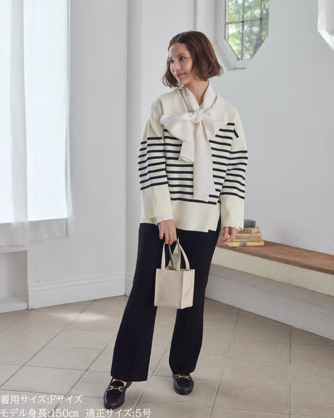 画像をギャラリービューアに読み込む, 小柄ブランド/低身長ブランド/低身長/小柄/小柄シャツ/ブラウス/ボウタイブラウス/リボンブラウス/取り外し可能/セルロース生地/上質素材/147㎝/Sサイズ