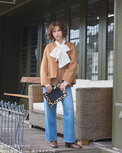 画像をギャラリービューアに読み込む, 小柄ブランド/低身長ブランド/低身長/小柄/小柄シャツ/ブラウス/ボウタイブラウス/リボンブラウス/取り外し可能/セルロース生地/上質素材/147㎝/Sサイズ