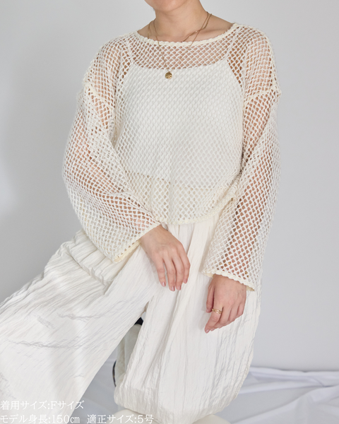 画像をギャラリービューアに読み込む, メッシュレースプルオーバー【705】