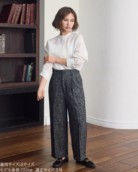 画像をギャラリービューアに読み込む, へリンボーンウールパンツ(Japan Fabric)【692】