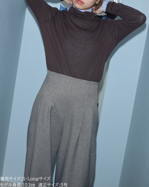 画像をギャラリービューアに読み込む, 低身長パンツ/小柄パンツ/低身長用ボトム/低身長用/韓国系/韓国風/低身長コーディネート/小柄コーデ/パンツコーデ/ハイウエストパンツ/美脚パンツ/147㎝