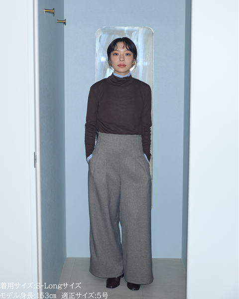 画像をギャラリービューアに読み込む, 低身長パンツ/小柄パンツ/低身長用ボトム/低身長用/韓国系/韓国風/低身長コーディネート/小柄コーデ/パンツコーデ/ハイウエストパンツ/美脚パンツ/147㎝