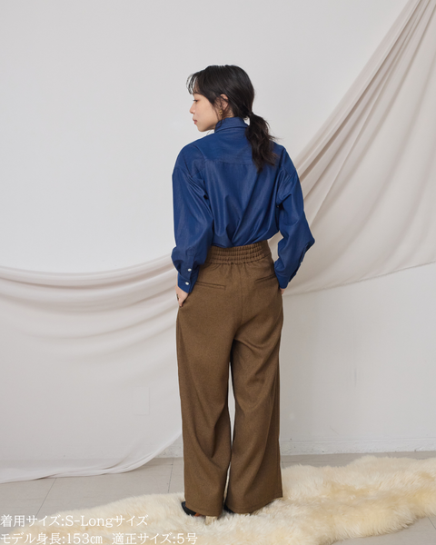 画像をギャラリービューアに読み込む, 低身長パンツ/小柄パンツ/低身長用ボトム/低身長用/韓国系/韓国風/低身長コーディネート/小柄コーデ/パンツコーデ/ハイウエストパンツ/美脚パンツ/147㎝