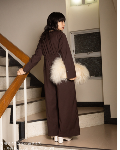 画像をギャラリービューアに読み込む, 低身長パンツ/低身長用ボトム/ボトム/オーバーオール/小柄用/XSサイズ/SSサイズ/147㎝/低身長ブランド/低身長ハイウエストパンツ/オールインワン/小柄オールインワン