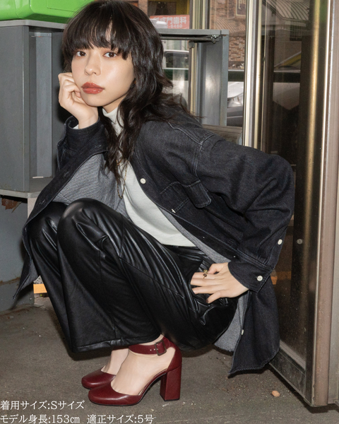 画像をギャラリービューアに読み込む, 低身長パンツ/低身長用ボトム/ボトム/小柄用/XSサイズ/SSサイズ/147㎝/低身長ブランド/低身長レザーパンツ/レザーパンツ/韓国風/小柄韓国