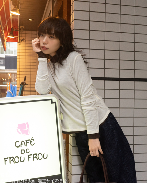 画像をギャラリービューアに読み込む, 低身長向けトップス/低身長用/小柄ワトップス/小柄用/147㎝/SSサイス/XSサイズ/インナー/タートルニット/低身長/ウール/ウールインナー