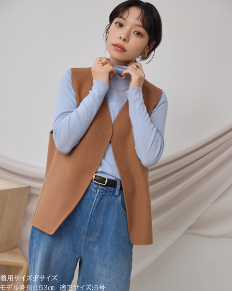 画像をギャラリービューアに読み込む, 低身長向けトップス/低身長用/小柄ワトップス/小柄用/147㎝/SSサイス/XSサイズ/インナー/タートルニット/低身長/ウール/ウールインナー