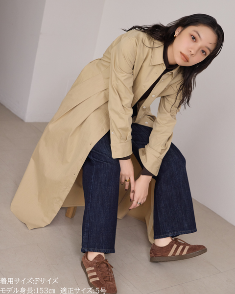 画像をギャラリービューアに読み込む, クリースラインシャツワンピース【819】