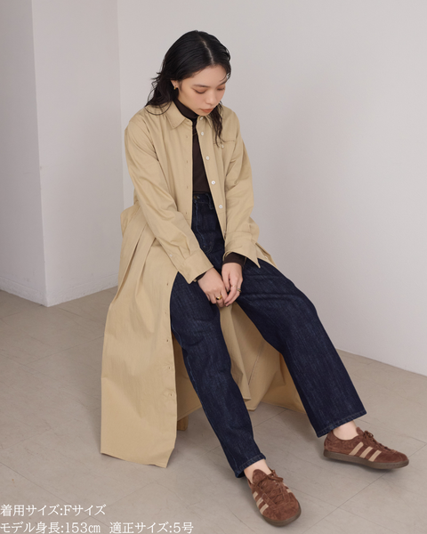 画像をギャラリービューアに読み込む, クリースラインシャツワンピース【819】