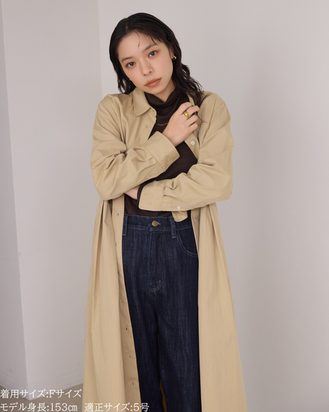 画像をギャラリービューアに読み込む, クリースラインシャツワンピース【819】