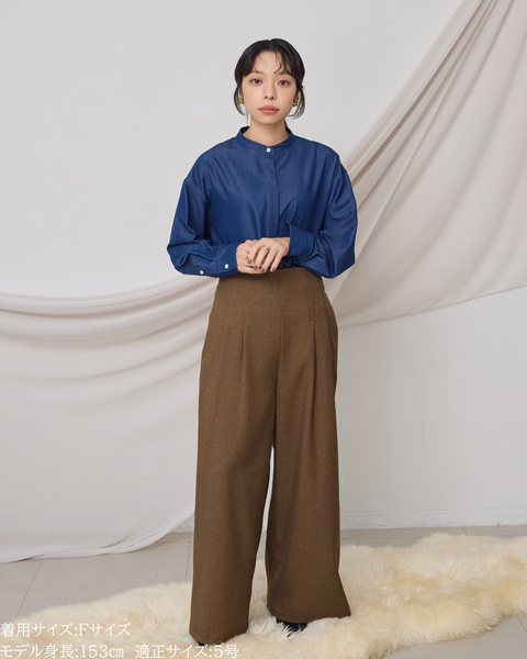 画像をギャラリービューアに読み込む, リュクスファブリックボウタイブラウス【823】