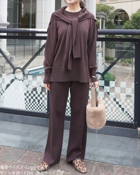 画像をギャラリービューアに読み込む, 低身長パンツ/低身長用ボトム/ボトム/小柄用/XSサイズ/SSサイズ/147㎝/低身長ブランド/低身長ニットパンツ/ニットパンツ/お直し不要/脚長効果/ウールパンツ/ウール100%