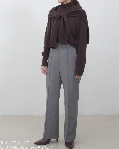 画像をギャラリービューアに読み込む, 低身長向けトップス/低身長用/小柄ワトップス/小柄用/147㎝/SSサイス/XSサイズ/インナー/クルーニット/低身長/ウール/ウールインナー/カーデ風ストール付き/デザインニット