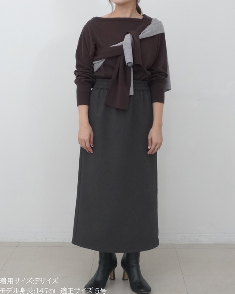 画像をギャラリービューアに読み込む, 低身長向けトップス/低身長用/小柄ワトップス/小柄用/147㎝/SSサイス/XSサイズ/インナー/クルーニット/低身長/ウール/ウールインナー/カーデ風ストール付き/デザインニット/ボートネックニット/ボートネック/ウール100%