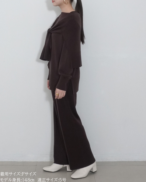 画像をギャラリービューアに読み込む, 低身長向けトップス/低身長用/小柄ワトップス/小柄用/147㎝/SSサイス/XSサイズ/インナー/クルーニット/低身長/ウール/ウールインナー/カーデ風ストール付き/デザインニット/ボートネックニット/ボートネック/ウール100%