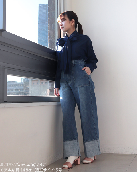 画像をギャラリービューアに読み込む, 低身長パンツ/低身長用ボトム/ボトム/デニムパンツ/小柄用/XSサイズ/SSサイズ/147㎝/低身長ブランド/低身長デニムパンツ/韓国風/小柄韓国/デニム/ロールアップデニム/低身長/小柄/小柄デニム