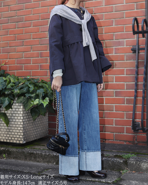 画像をギャラリービューアに読み込む, 低身長パンツ/低身長用ボトム/ボトム/デニムパンツ/小柄用/XSサイズ/SSサイズ/147㎝/低身長ブランド/低身長デニムパンツ/韓国風/小柄韓国/デニム/ロールアップデニム/低身長/小柄/小柄デニム