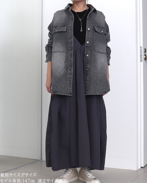 画像をギャラリービューアに読み込む, 小柄ブランド/低身長ブランド/低身長/小柄/小柄シャツ/デニムシャツ/リボンシャツ