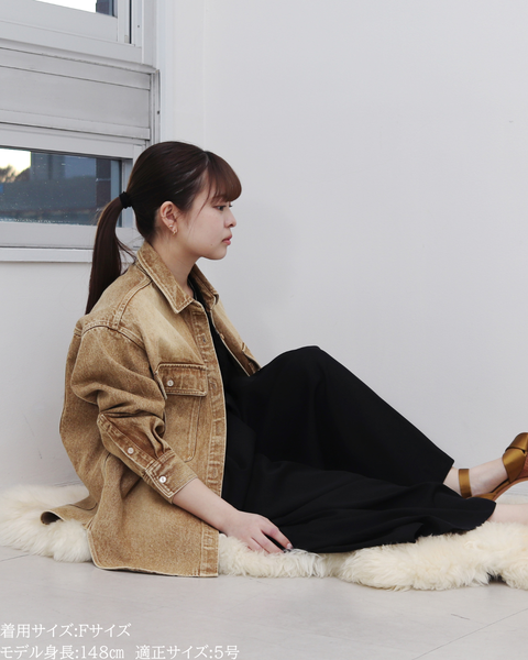 画像をギャラリービューアに読み込む, 小柄ブランド/低身長ブランド/低身長/小柄/小柄シャツ/デニムシャツ/リボンシャツ