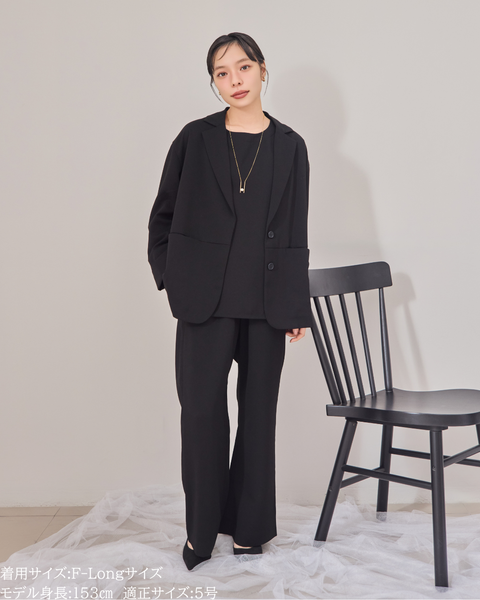 画像をギャラリービューアに読み込む, 低身長向けパンツ/低身長向けオケージョン/小柄パンツ/オケージョン/低身長/2026SS/小柄セレモニー/セレモニー/低身長ブランド/小柄ブランド/パンツ/スーツ/小柄スーツ/小柄お出掛け服/セレモニー服/セットアップ/小柄セットアップ/ウエストゴム/ラクチン