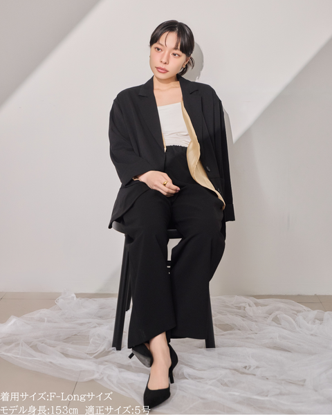 画像をギャラリービューアに読み込む, 低身長向けパンツ/低身長向けオケージョン/小柄パンツ/オケージョン/低身長/2026SS/小柄セレモニー/セレモニー/低身長ブランド/小柄ブランド/パンツ/スーツ/小柄スーツ/小柄お出掛け服/セレモニー服/セットアップ/小柄セットアップ/ウエストゴム/ラクチン