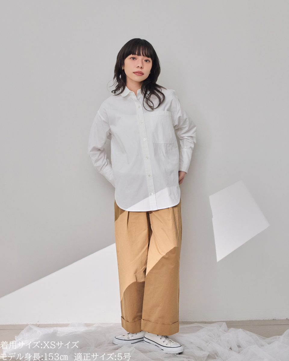 147_ichi_yon_nana】ベーシックチノパンツ｜綿100・ロールアップ