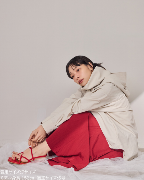 画像をギャラリービューアに読み込む, 小柄/低身長/147cm/フレアスカート/マーメイドスカート/撥水スカート/梅雨コーデ/雨の日コーデ/夏スカート/脚長効果/細見え/ウエストゴム/ポケット付き/軽やか素材/低身長コーデ