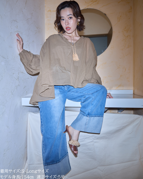 画像をギャラリービューアに読み込む, ロールアップデニム【723】