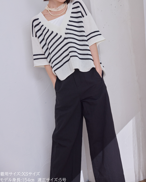 画像をギャラリービューアに読み込む, 小柄ブランド / 低身長ブランド / 低身長 / 小柄 / リネンストレートパンツ / ストレートパンツ / リネンパンツ / 低身長パンツ / 低身長セットアップ / セットアップ / 小柄パンツ / 低身長ボトムス