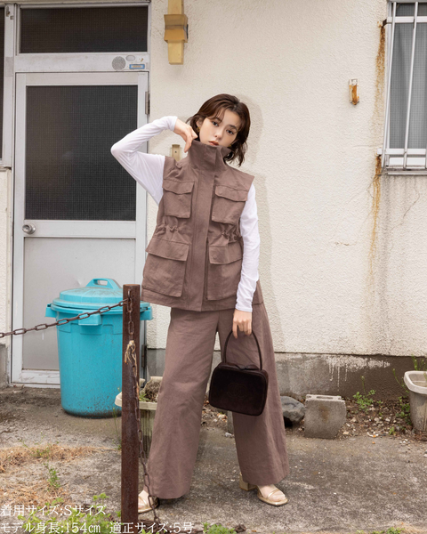 画像をギャラリービューアに読み込む, 小柄ブランド / 低身長ブランド / 低身長 / 小柄 / リネンストレートパンツ / ストレートパンツ / リネンパンツ / 低身長パンツ / 低身長セットアップ / セットアップ / 小柄パンツ / 低身長ボトムス