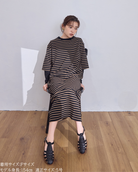 画像をギャラリービューアに読み込む, 小柄ブランド / 低身長ブランド / 低身長 / 小柄 / 小柄ワンピース / 低身長ワンピース / 4wayワンピース / ワンピースセット / カーディガンセット / セットアップ / 小柄コーデ / 低身長コーデ/ボーダーカーデ/カーディガン