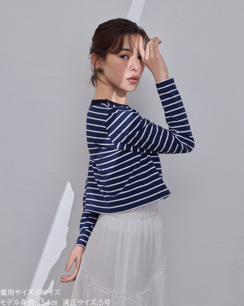 画像をギャラリービューアに読み込む, 小柄ブランド / 低身長ブランド / 低身長 / 小柄 / 小柄ワンピース / 低身長ワンピース / 4wayワンピース / ワンピースセット / カーディガンセット / セットアップ / 小柄コーデ / 低身長コーデ/ボーダーカーデ/カーディガン