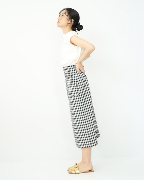 画像をギャラリービューアに読み込む, ギンガムIラインスカート【658】